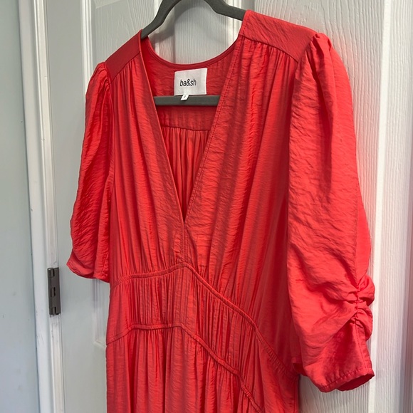 Pink‎ BA&SH Linda Midi Dress Size Medium - Picture 7 of 10